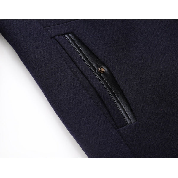 Jonas | Men's Mandarin Collar Mid-Length OverCoat