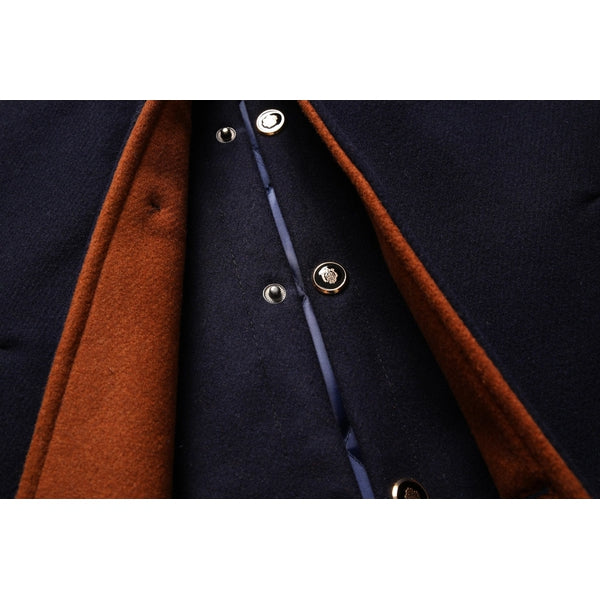 Jonas | Men's Mandarin Collar Mid-Length OverCoat