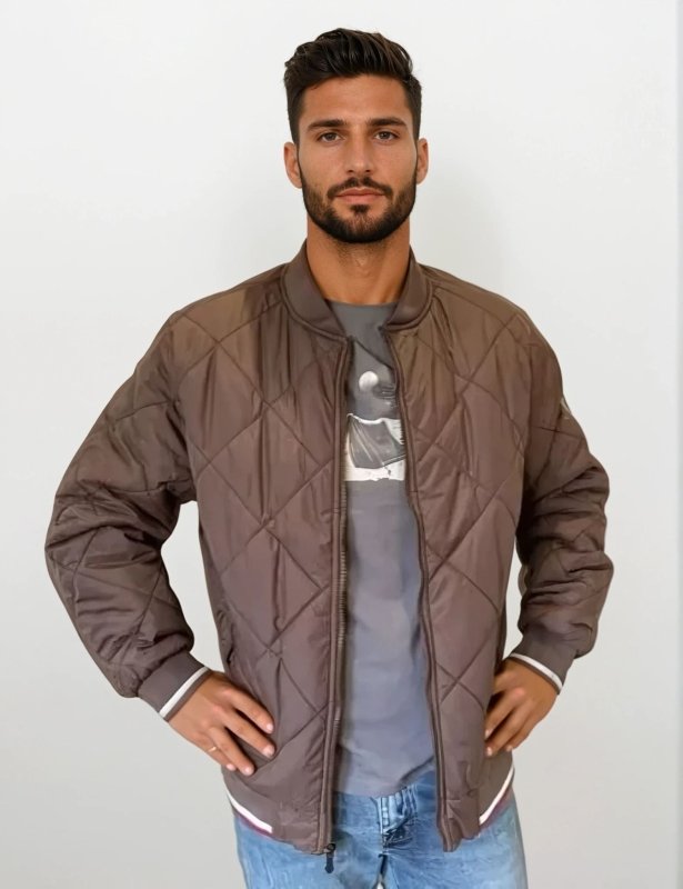 Luke | Men's Diamond Quilted Bomber Jacket