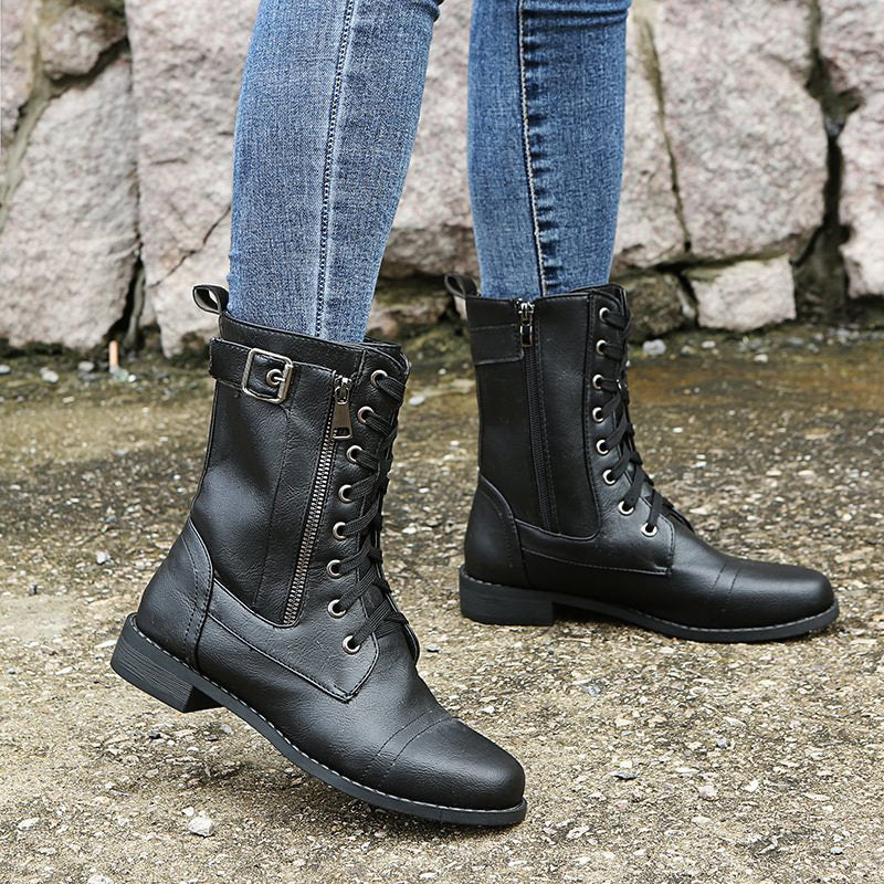 Emma | Women's combat boots with lacing