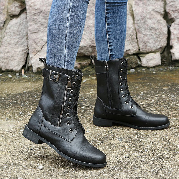 Emma | Women's combat boots with lacing