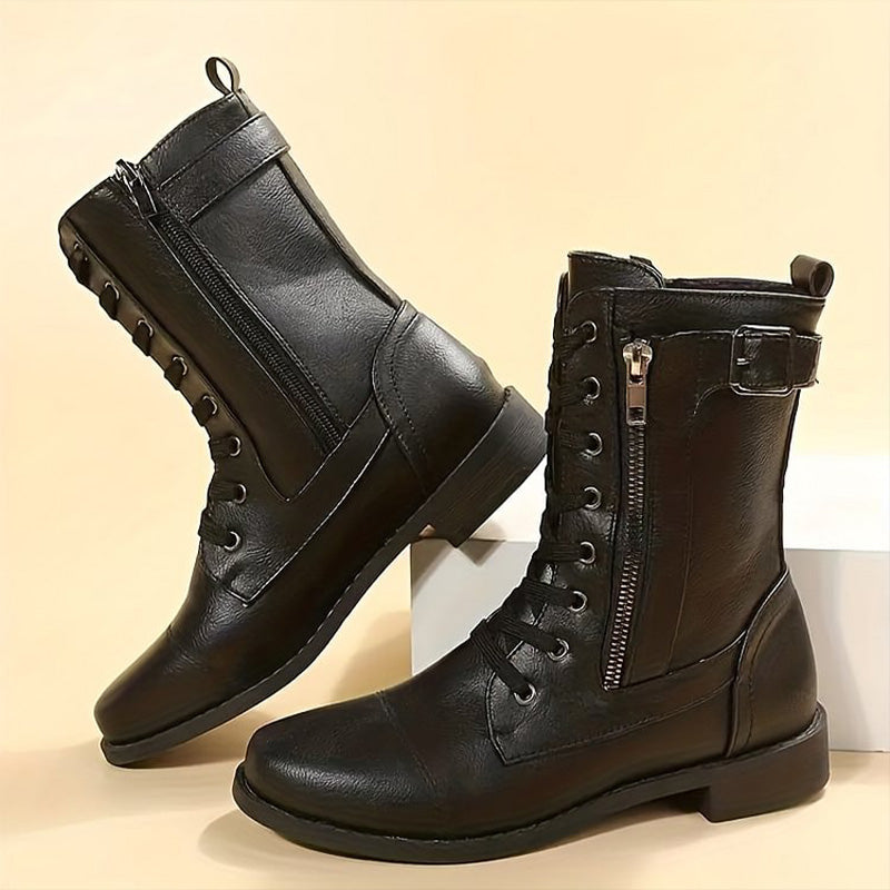 Emma | Women's combat boots with lacing