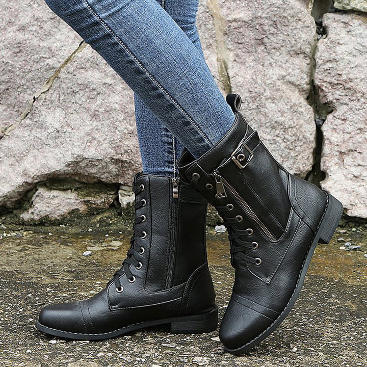 Emma | Women's combat boots with lacing